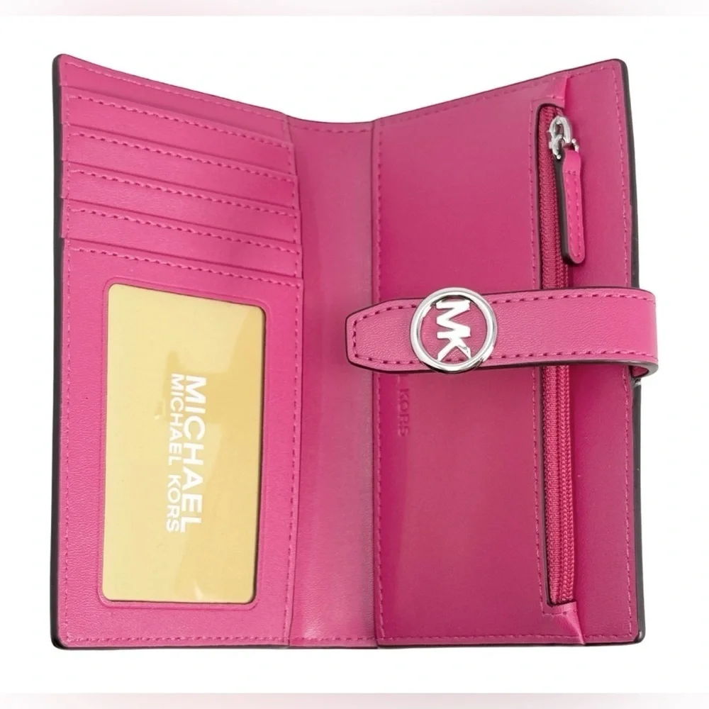 $258 RETAIL Michael Kors Fuchsia*PINK*Zebra Print Card Holder